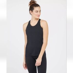 NWT SPANX Lamn Seamless Active Tank Black 1X